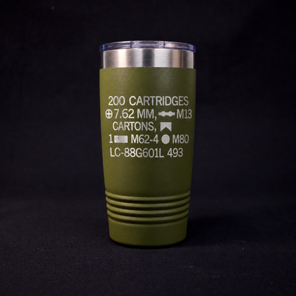 7.62x51 M80 Ammo Can 20oz Insulated Tumbler